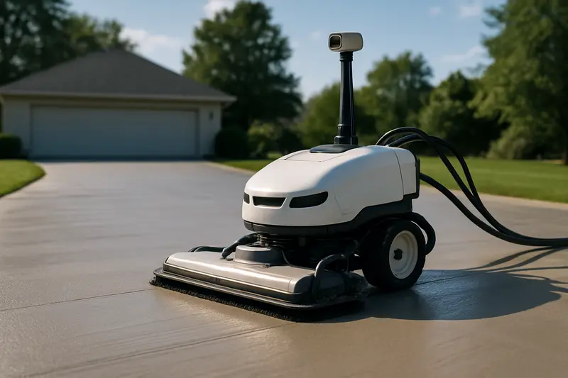 Smart concrete with embedded sensors monitored by engineers on-site.