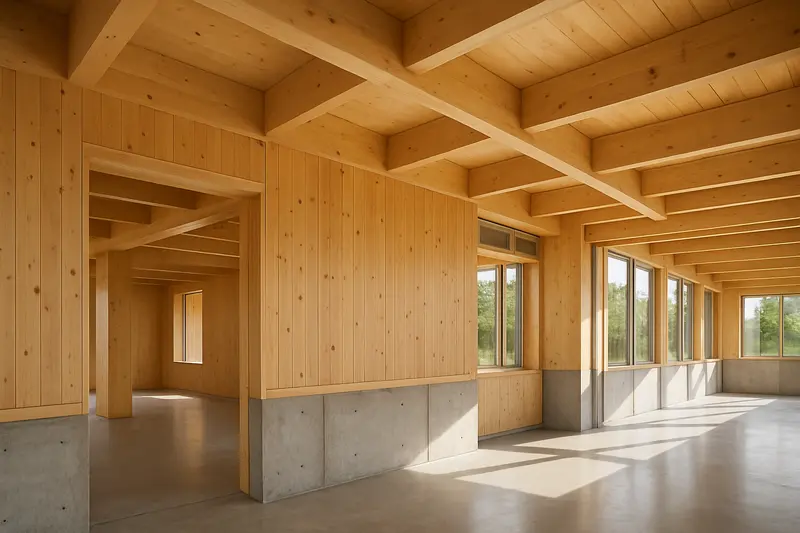 Integration of mass timber and concrete in sustainable building design